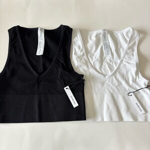 forever 21 black and white tank bundle